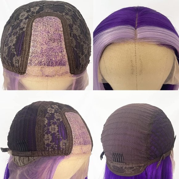 Purple Straight Highlight Lace Wigs - Picture 3 of 3